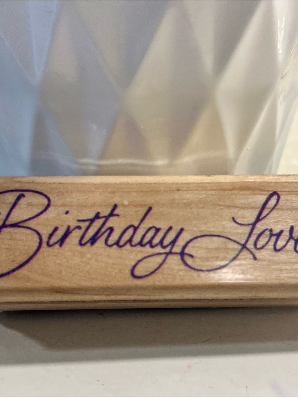 1997 Penny Black Inc."Birthday Love" wooden and rubber stamp